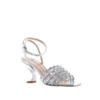 G.p. per noy scarpa argento pelle   da donna