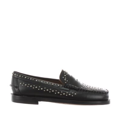 Mocassino dan studs in pelle